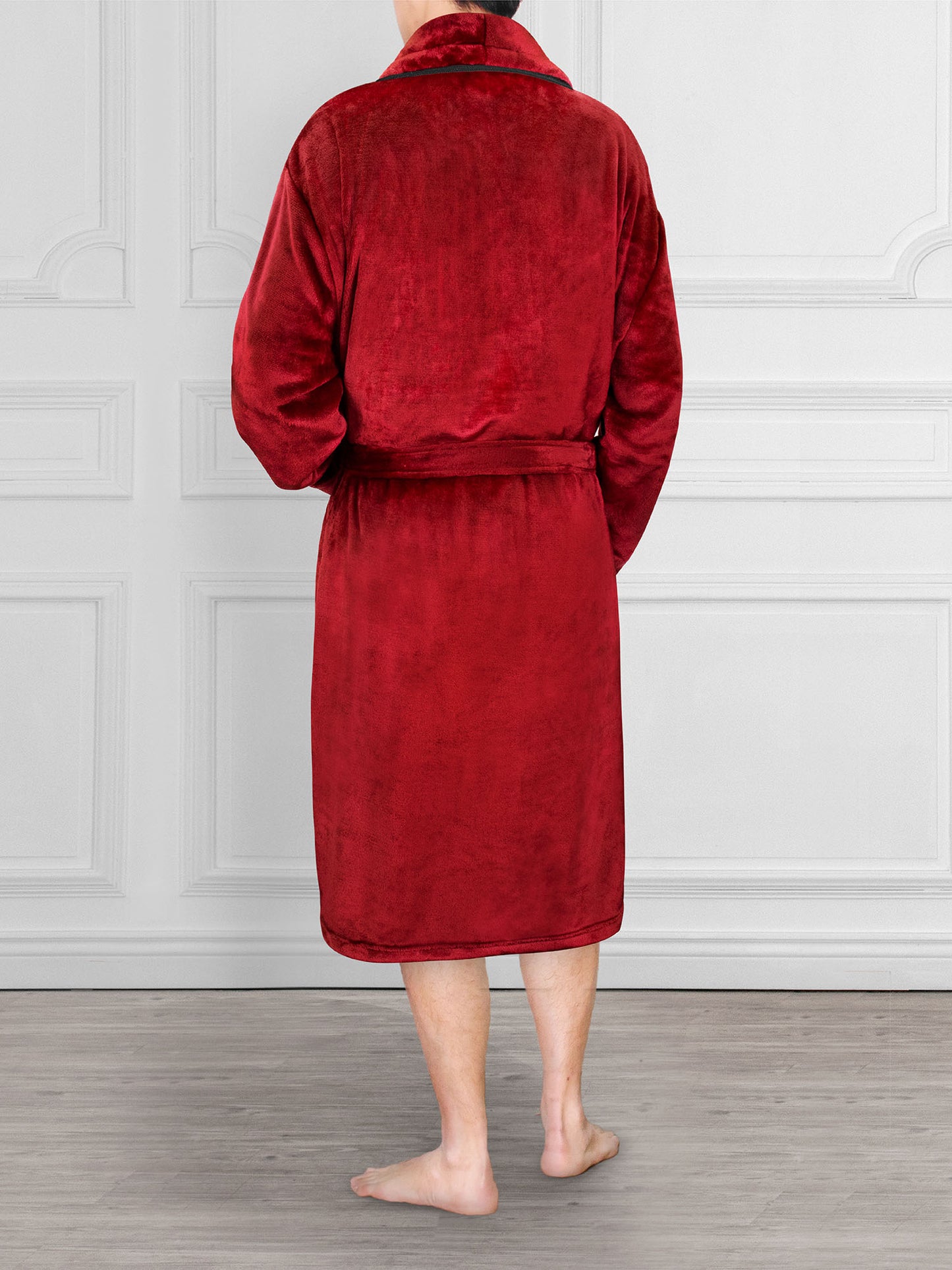 Men's Piping Fleece Robe