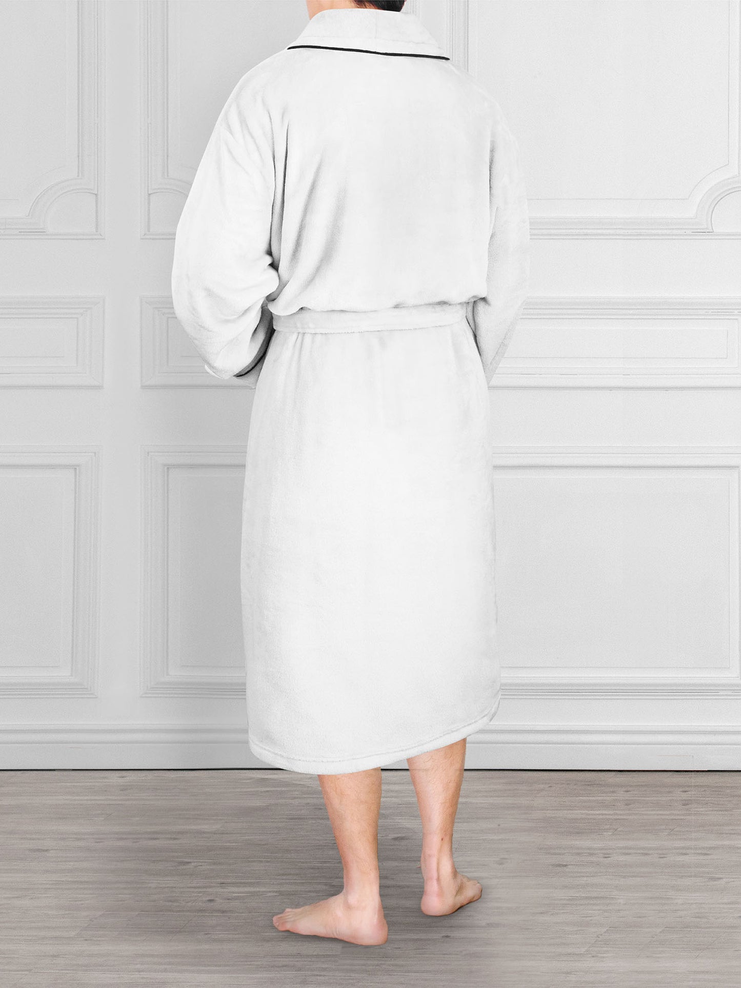 Men's Piping Fleece Robe