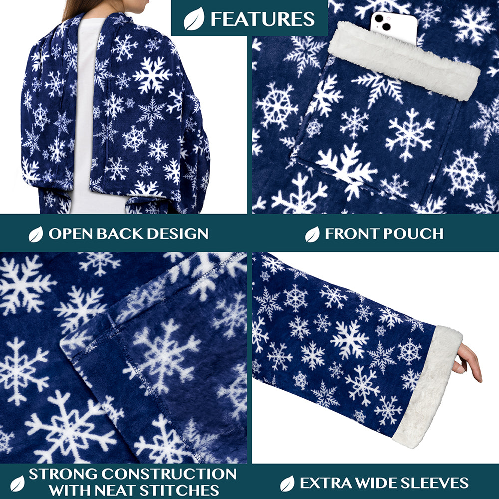Blanket with Sleeves - Sherpa Trims