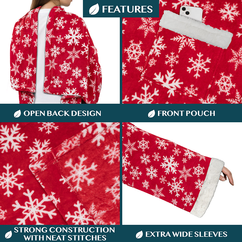 Blanket with Sleeves - Sherpa Trims