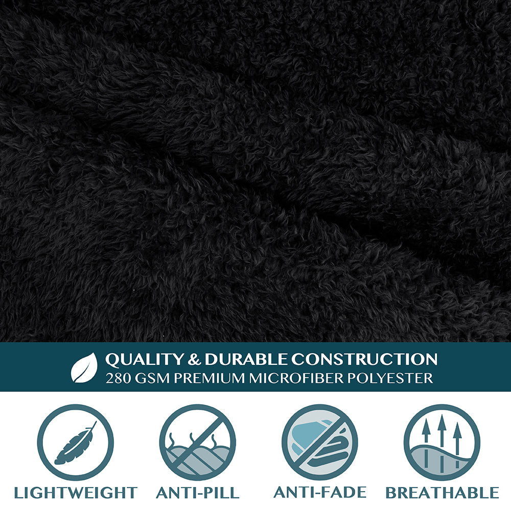 Sherpa Fluffy Blanket with Sleeves