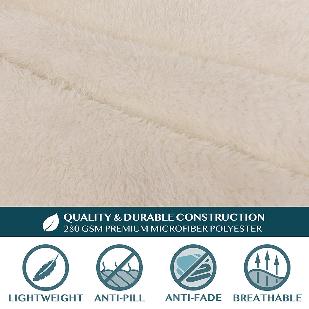 Sherpa Fluffy Blanket with Sleeves