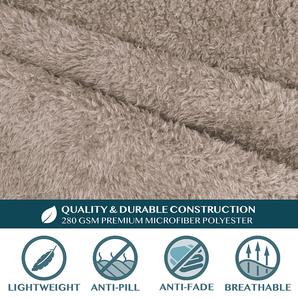 Sherpa Fluffy Blanket with Sleeves