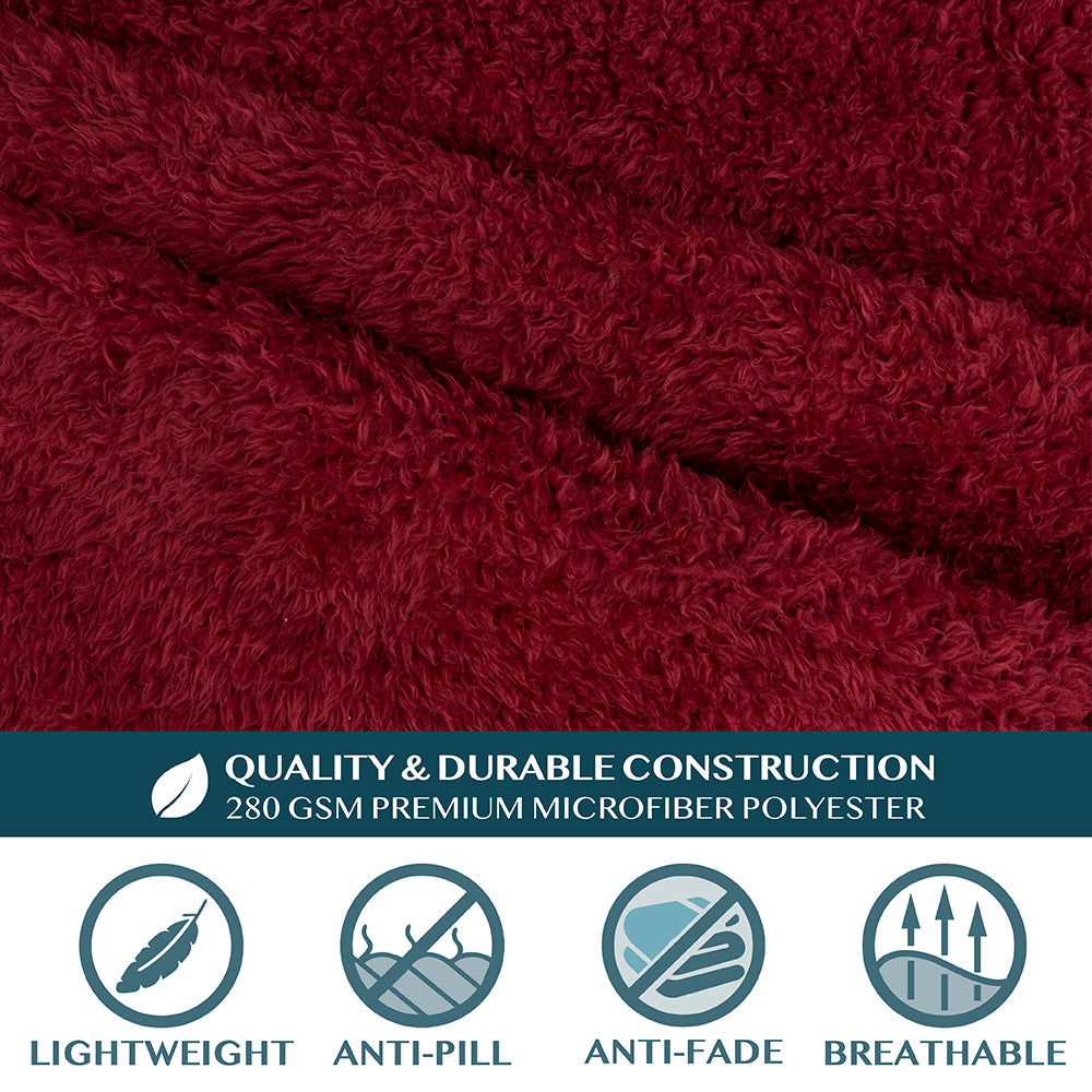 Sherpa Fluffy Blanket with Sleeves