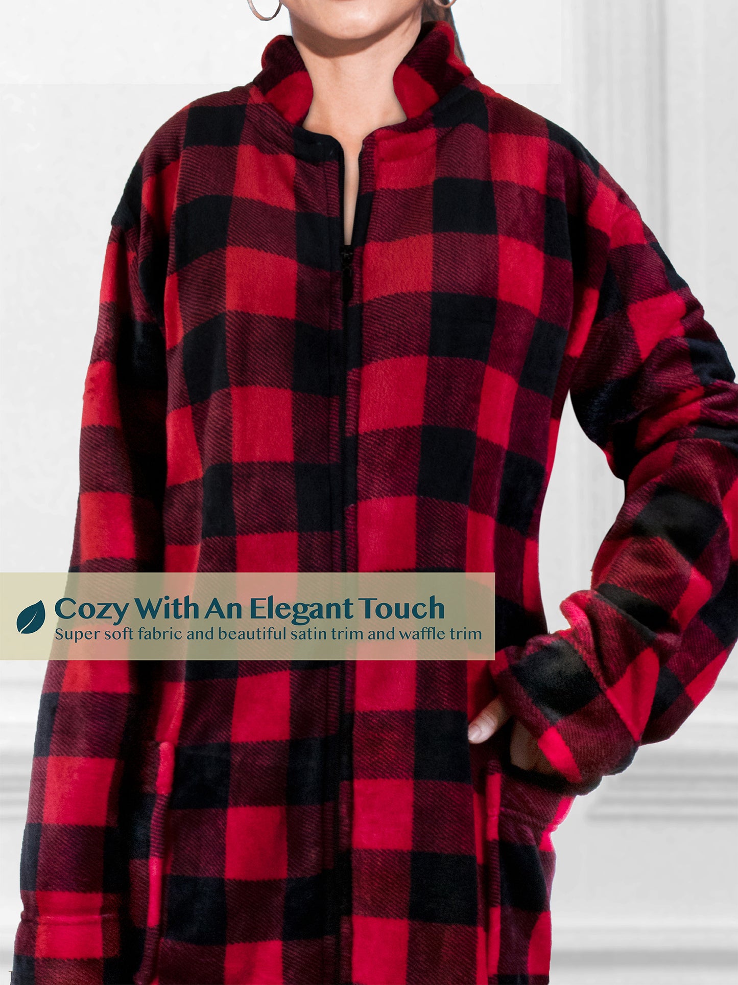 Women's Housecoat Zipper Robe