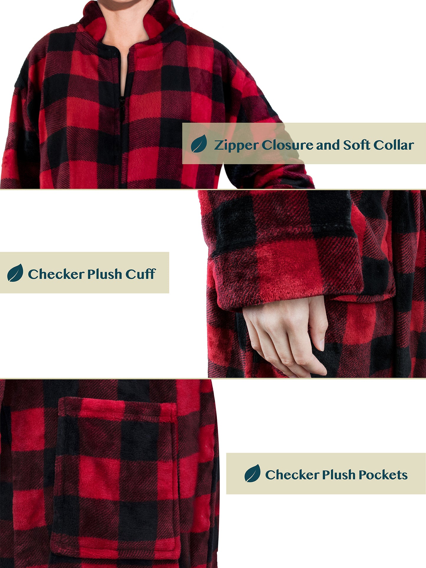 Women's Housecoat Zipper Robe