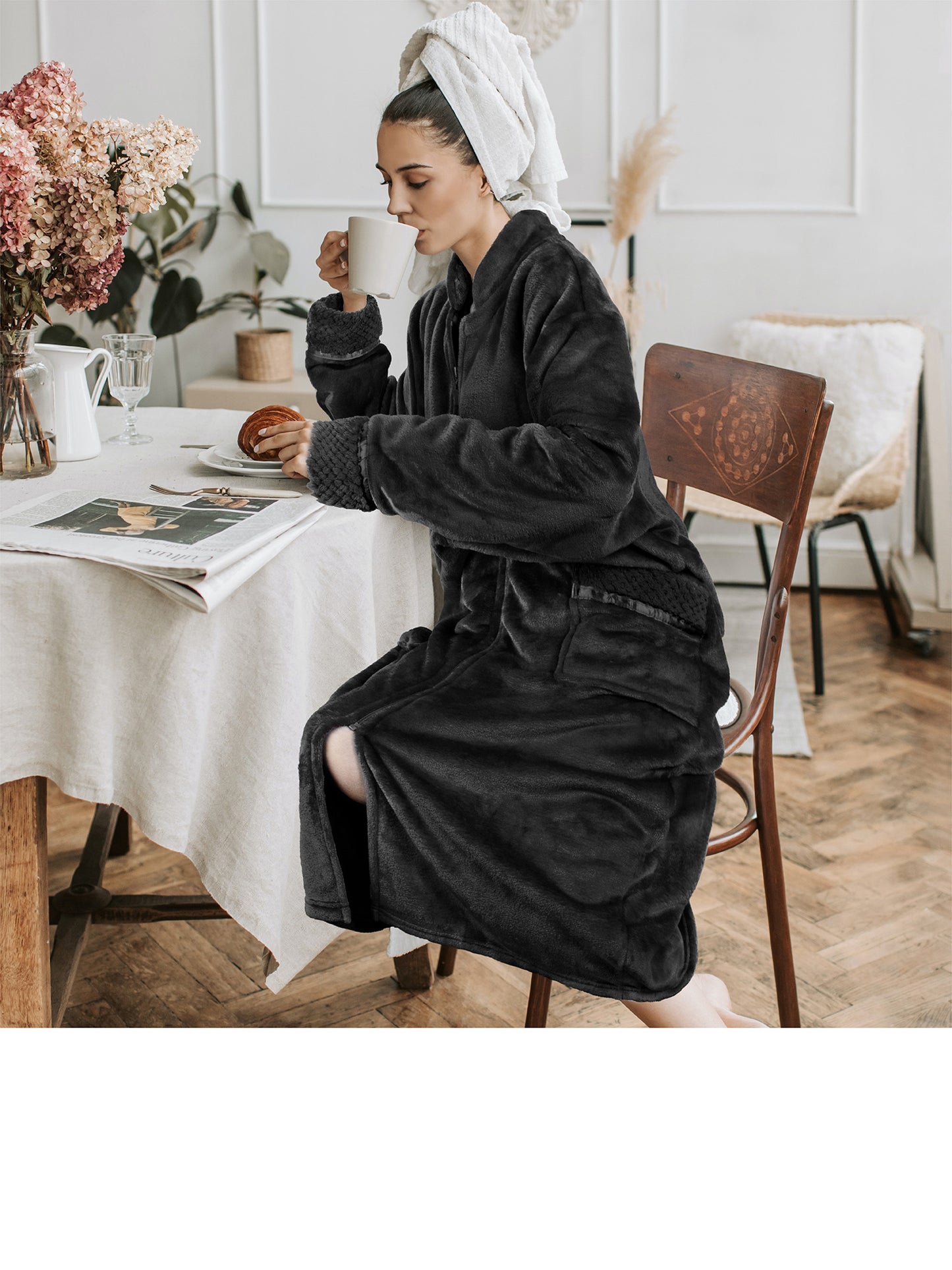 Women's Housecoat Zipper Robe