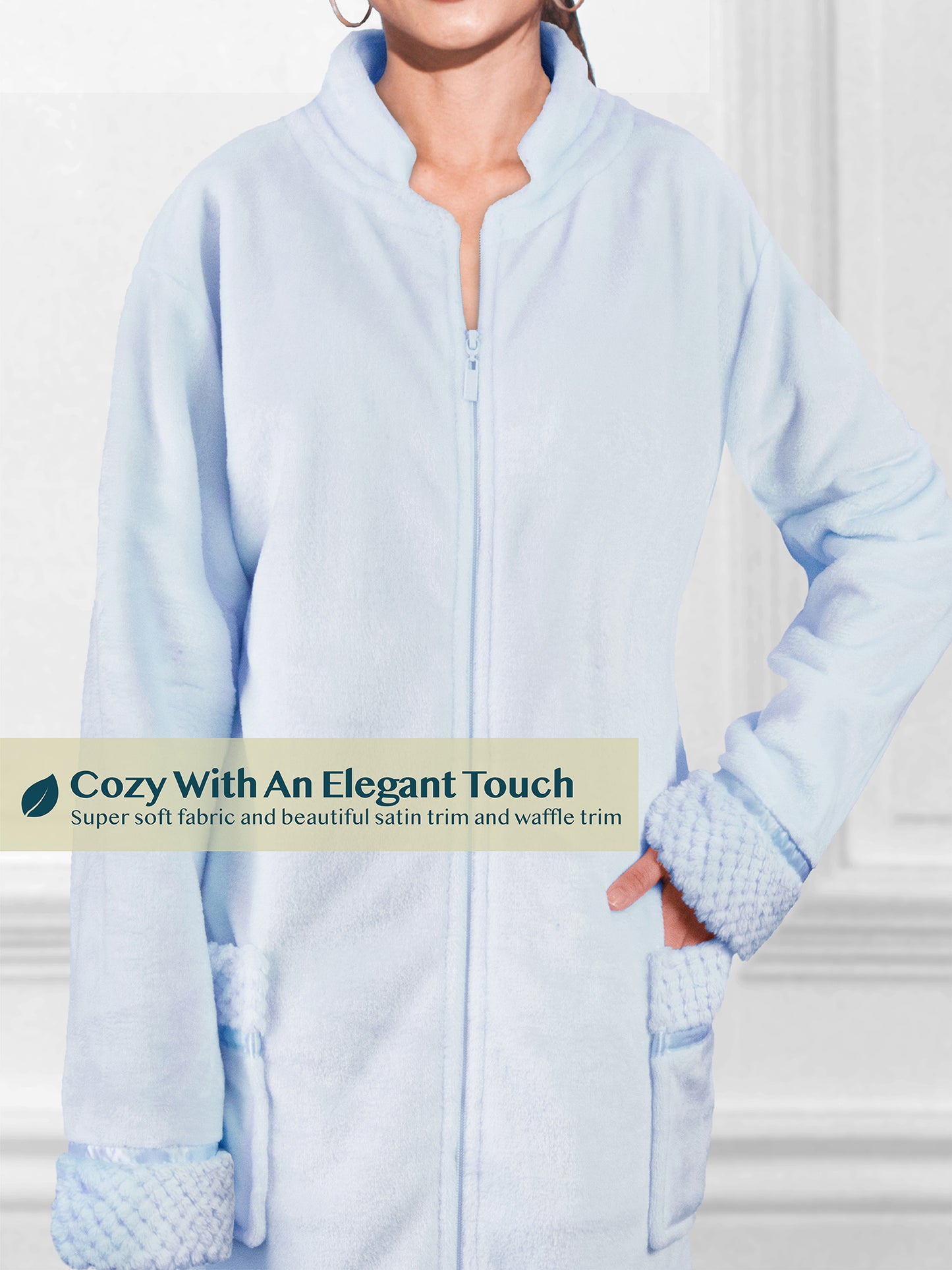 Women's Housecoat Zipper Robe