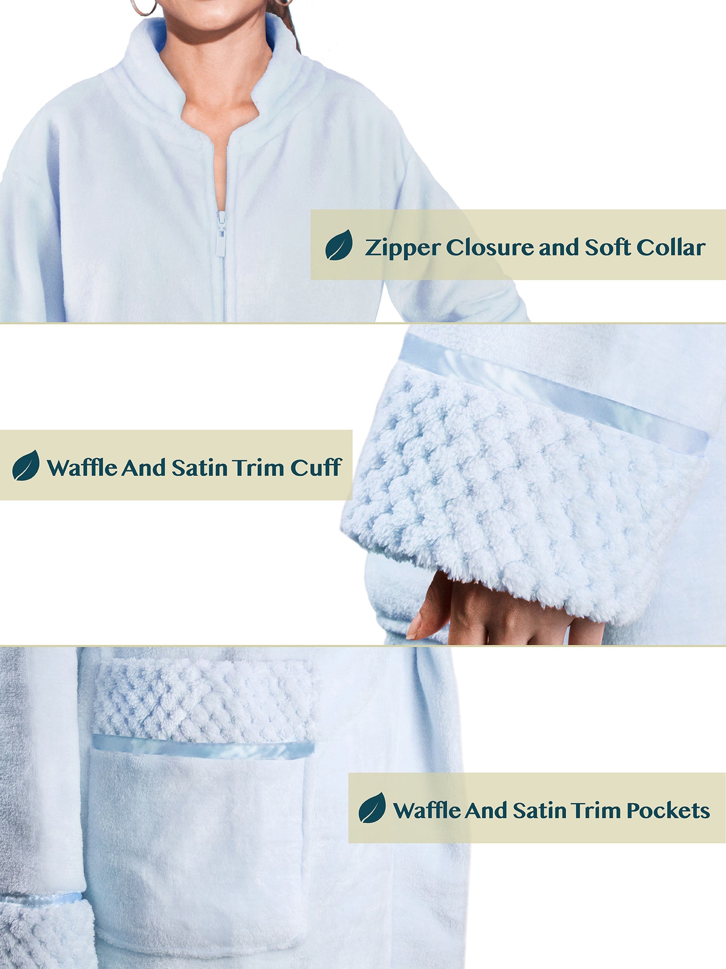 Women's Housecoat Zipper Robe