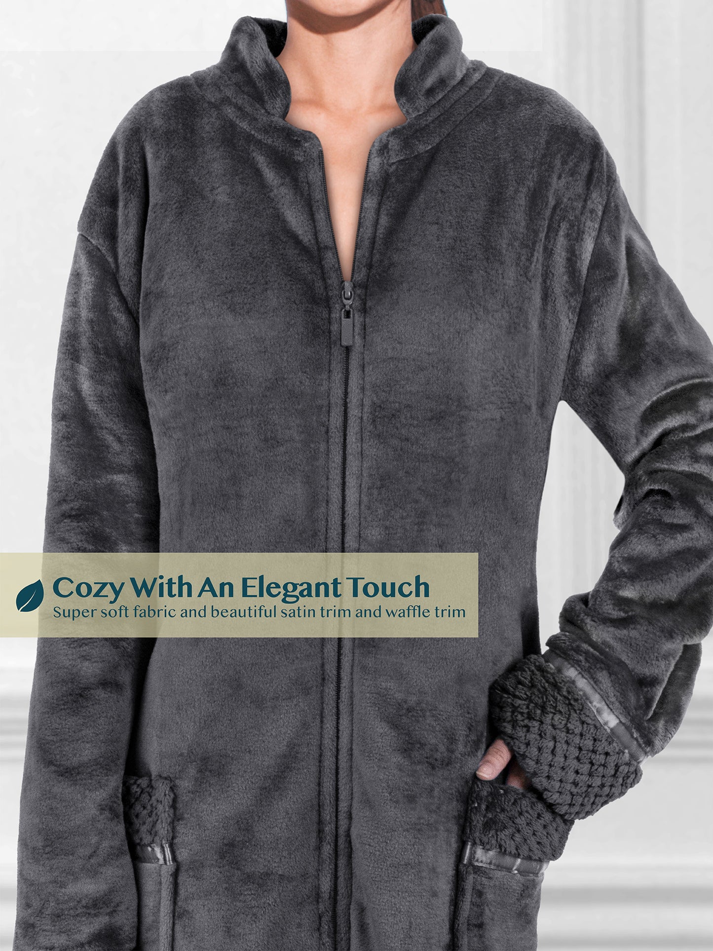 Women's Housecoat Zipper Robe