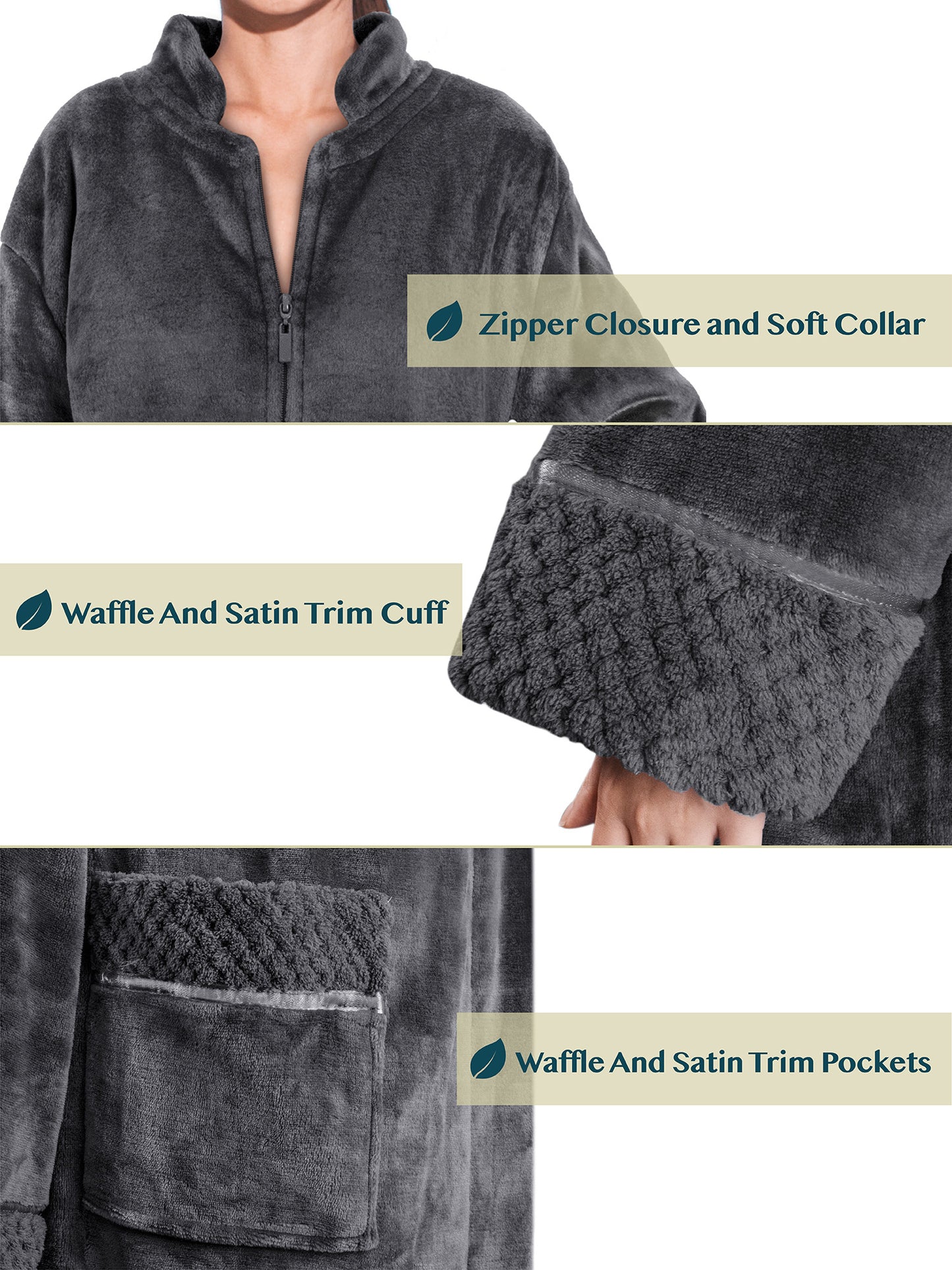 Women's Housecoat Zipper Robe