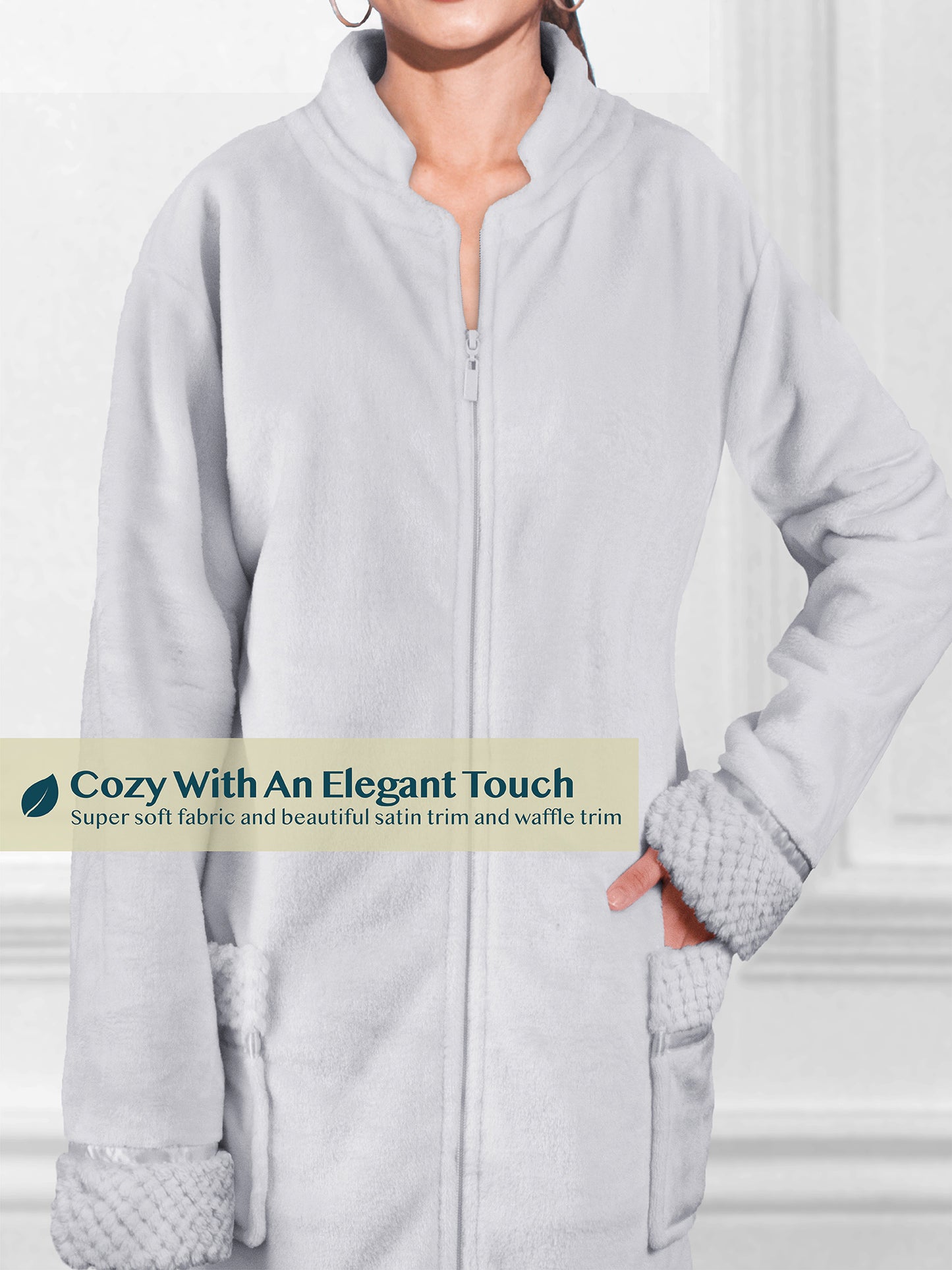Women's Housecoat Zipper Robe