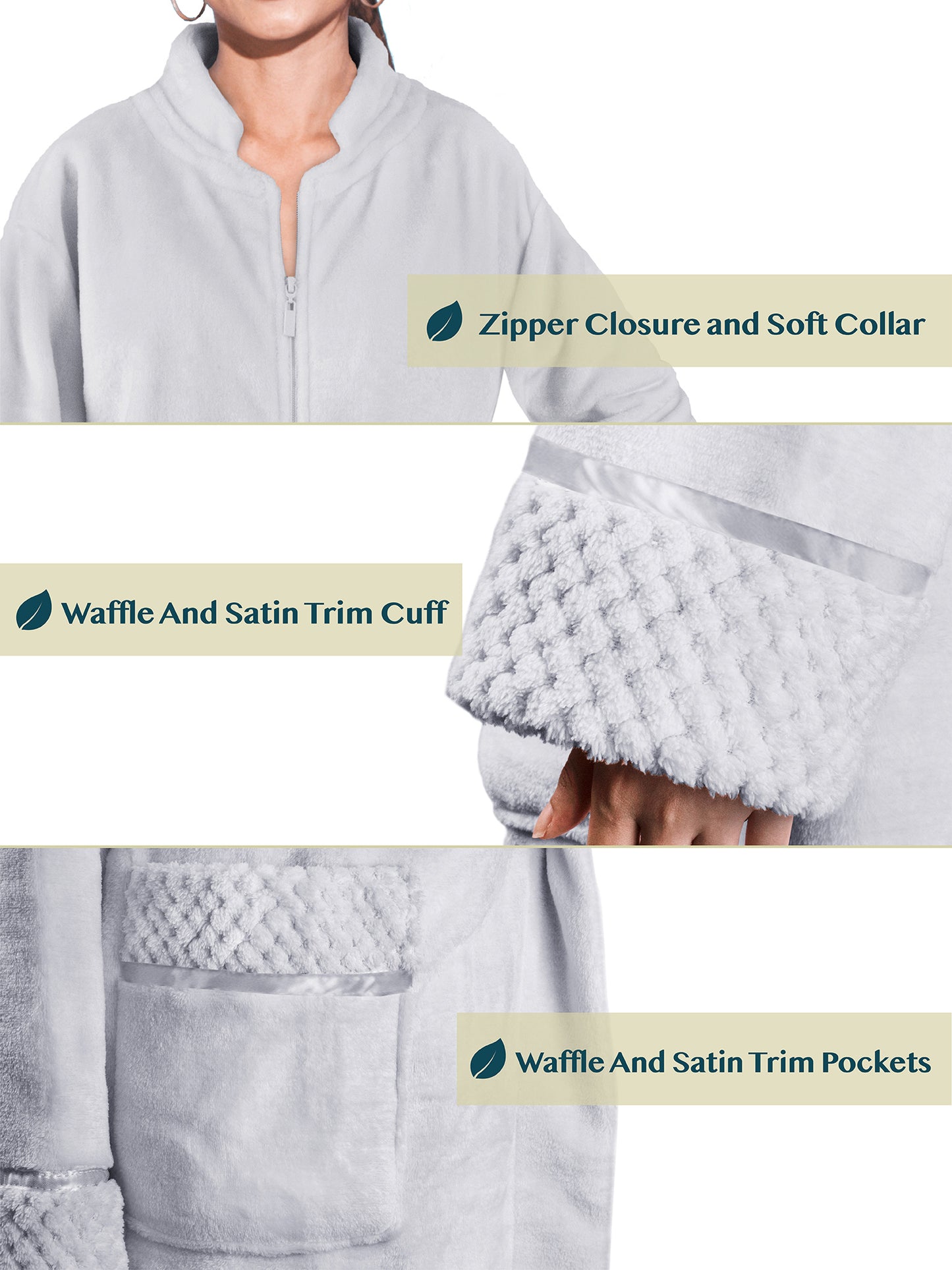 Women's Housecoat Zipper Robe