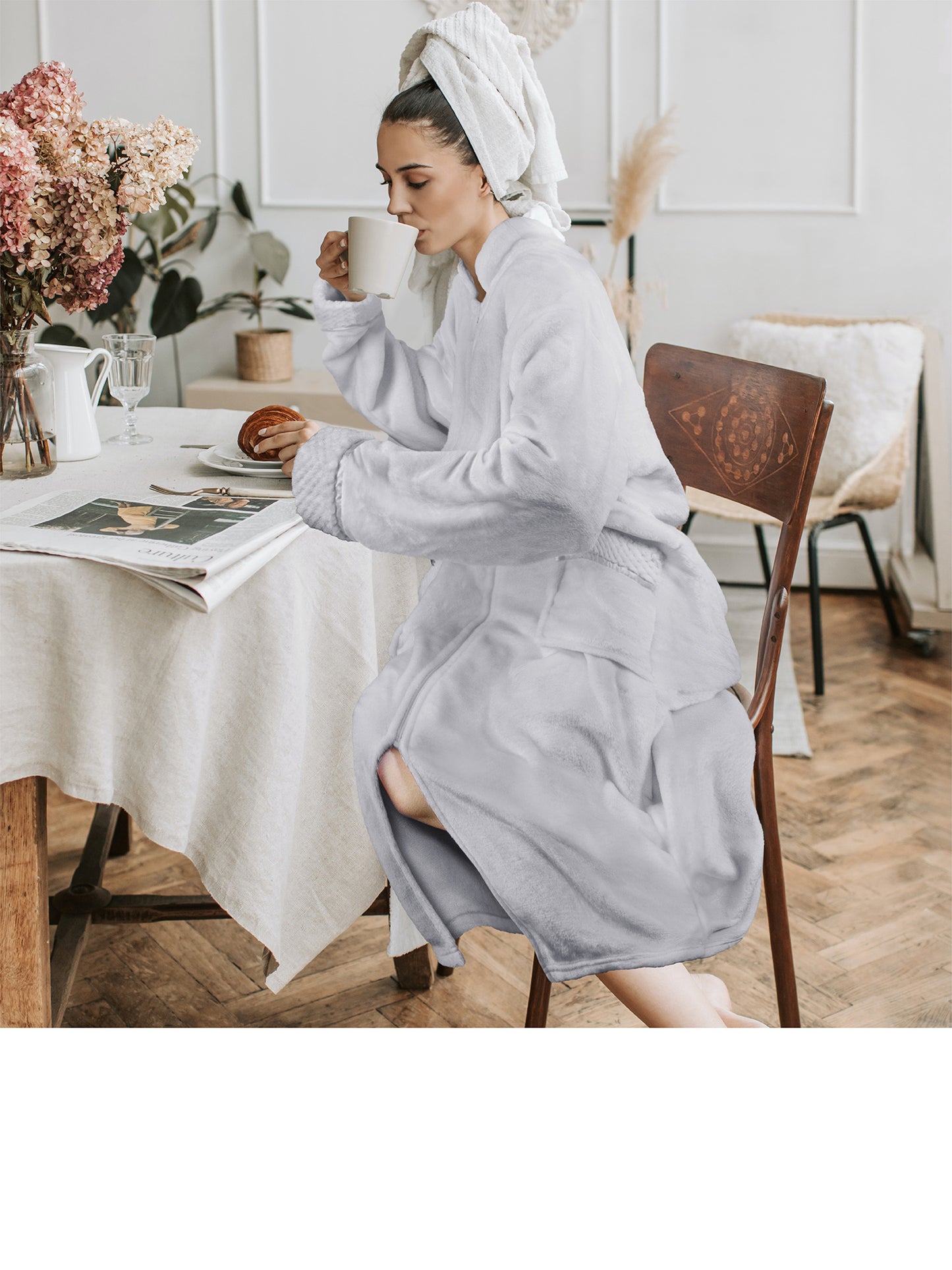 Women's Housecoat Zipper Robe