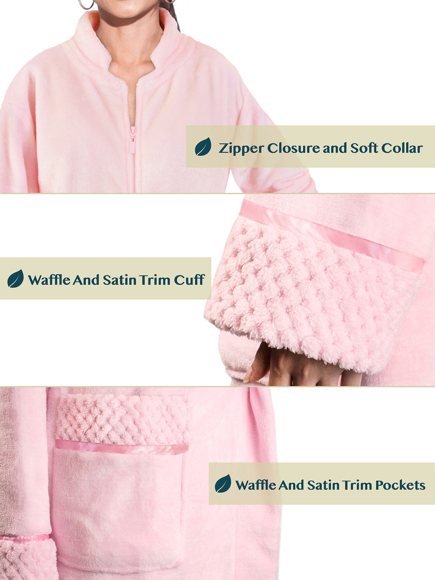 Women's Housecoat Zipper Robe