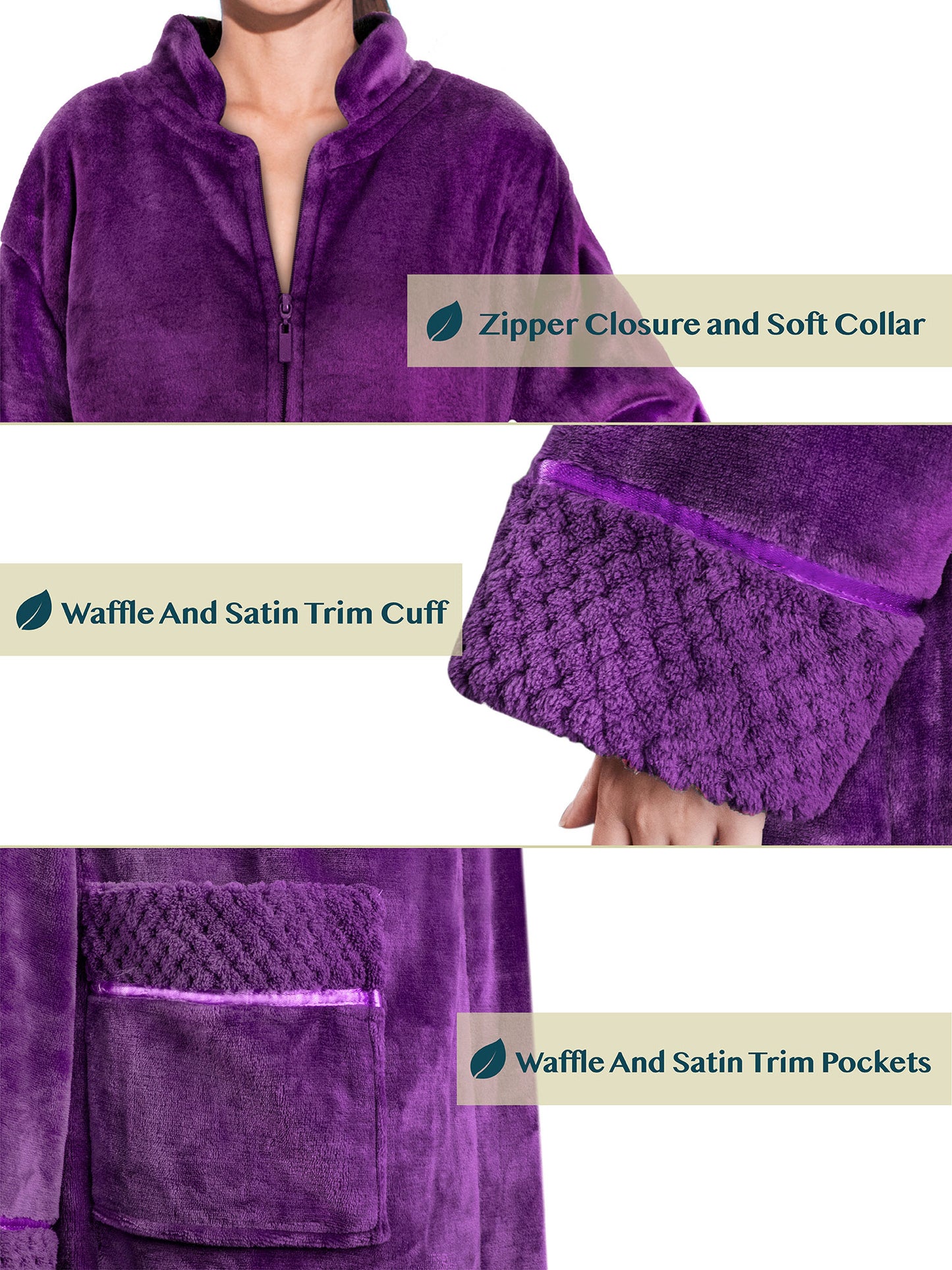 Women's Housecoat Zipper Robe