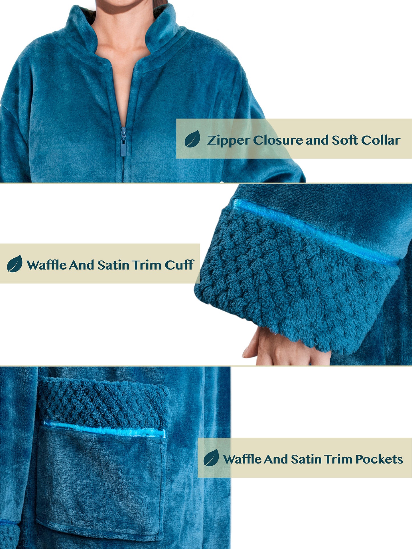 Women's Housecoat Zipper Robe