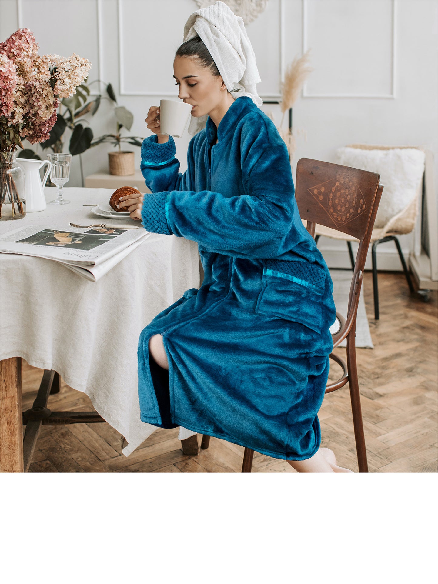 Women's Housecoat Zipper Robe