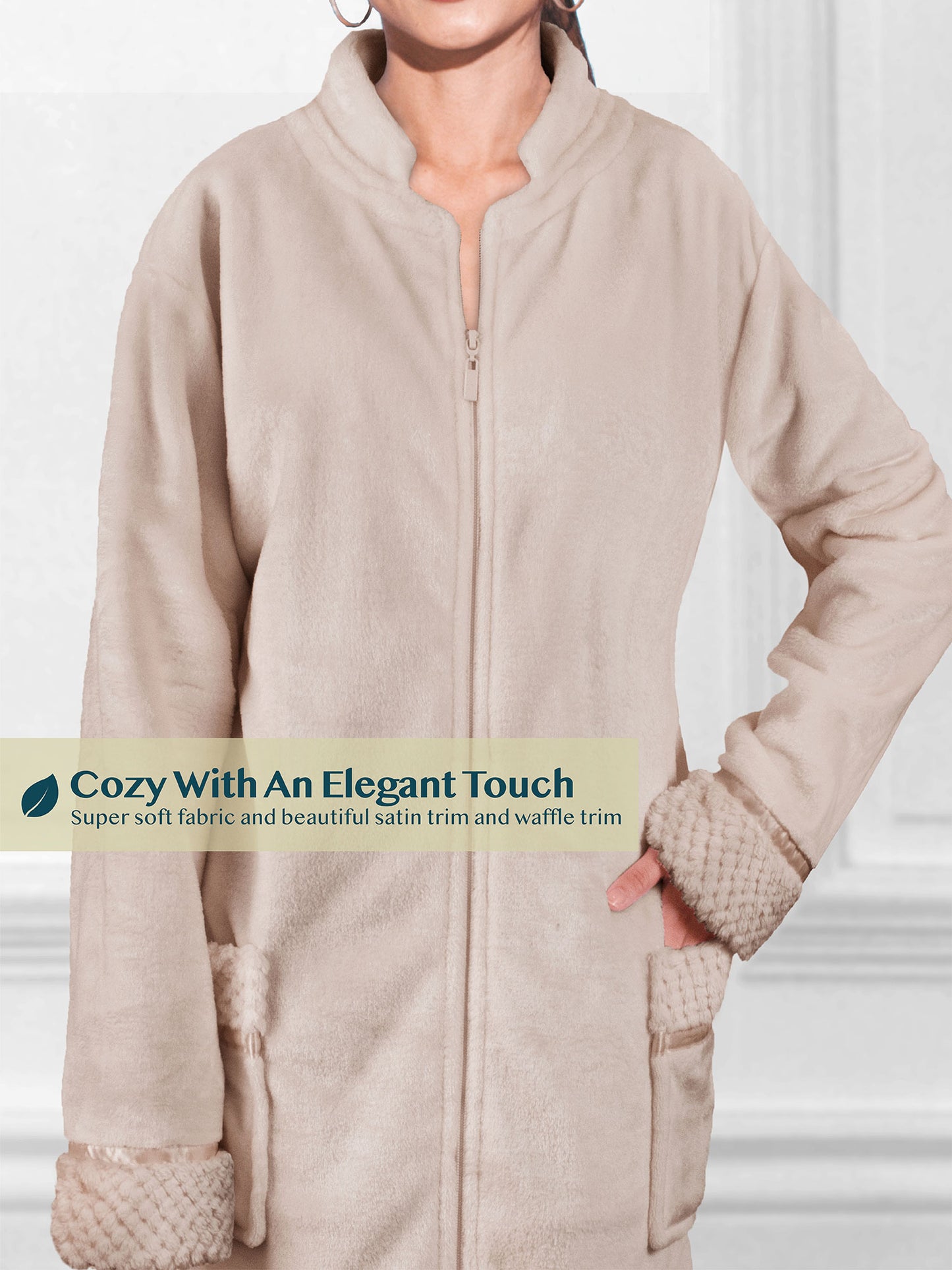 Women's Housecoat Zipper Robe