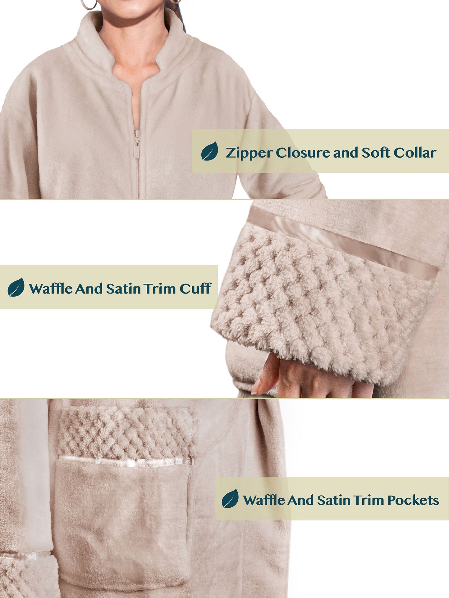 Women's Housecoat Zipper Robe