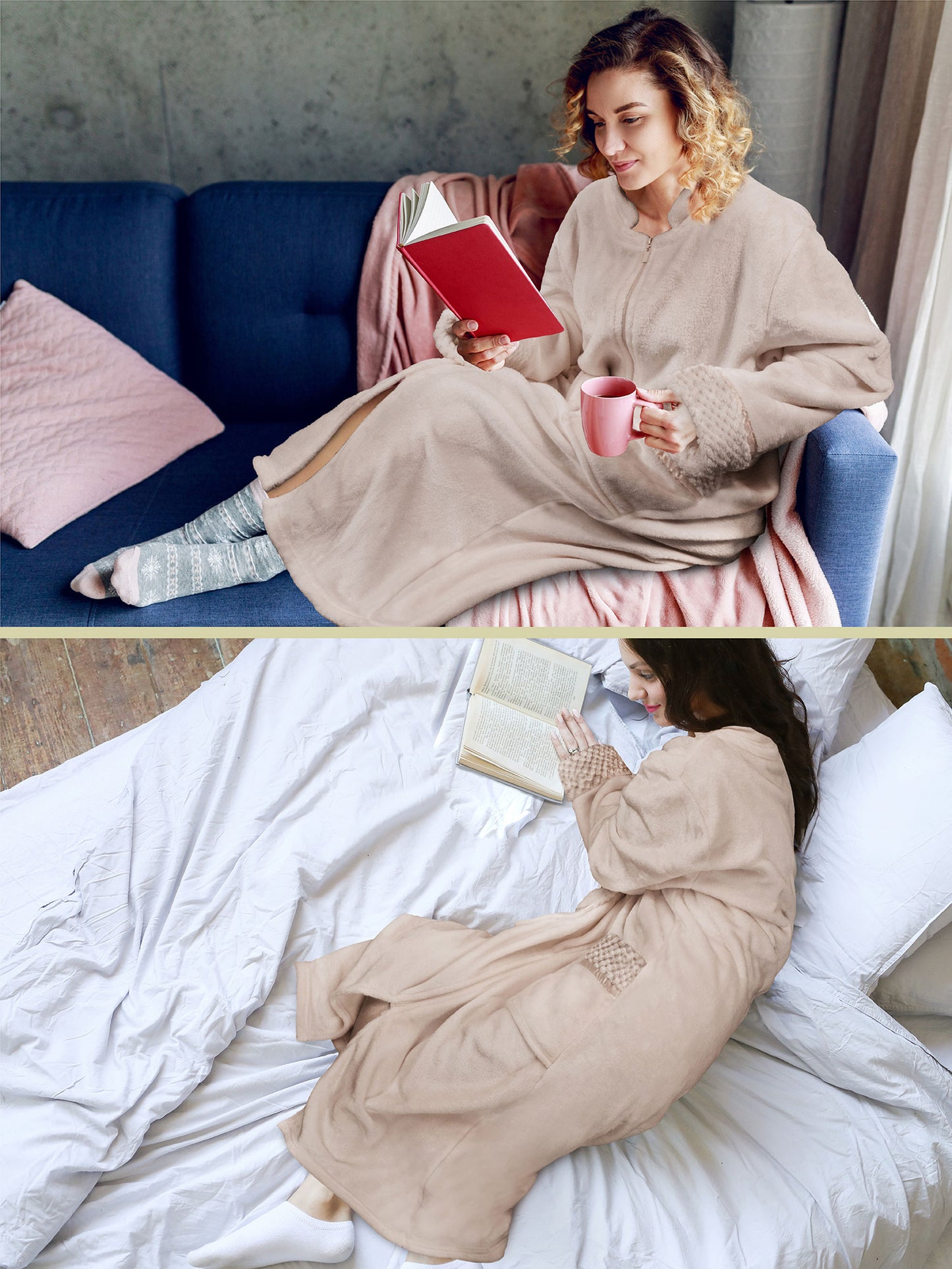Women's Housecoat Zipper Robe