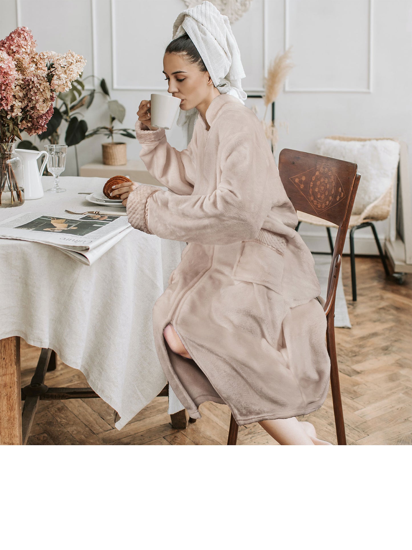 Women's Housecoat Zipper Robe