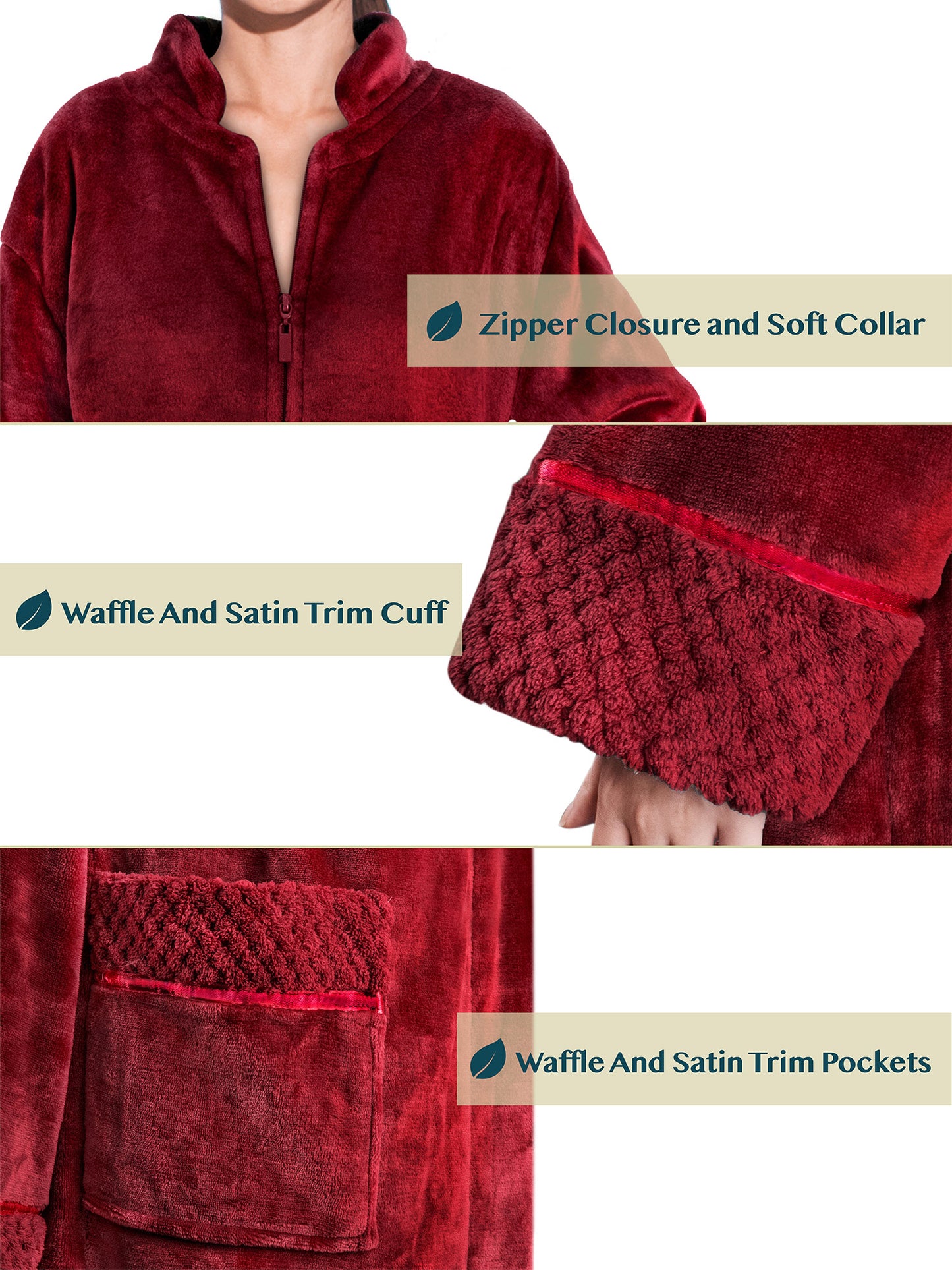 Women's Housecoat Zipper Robe