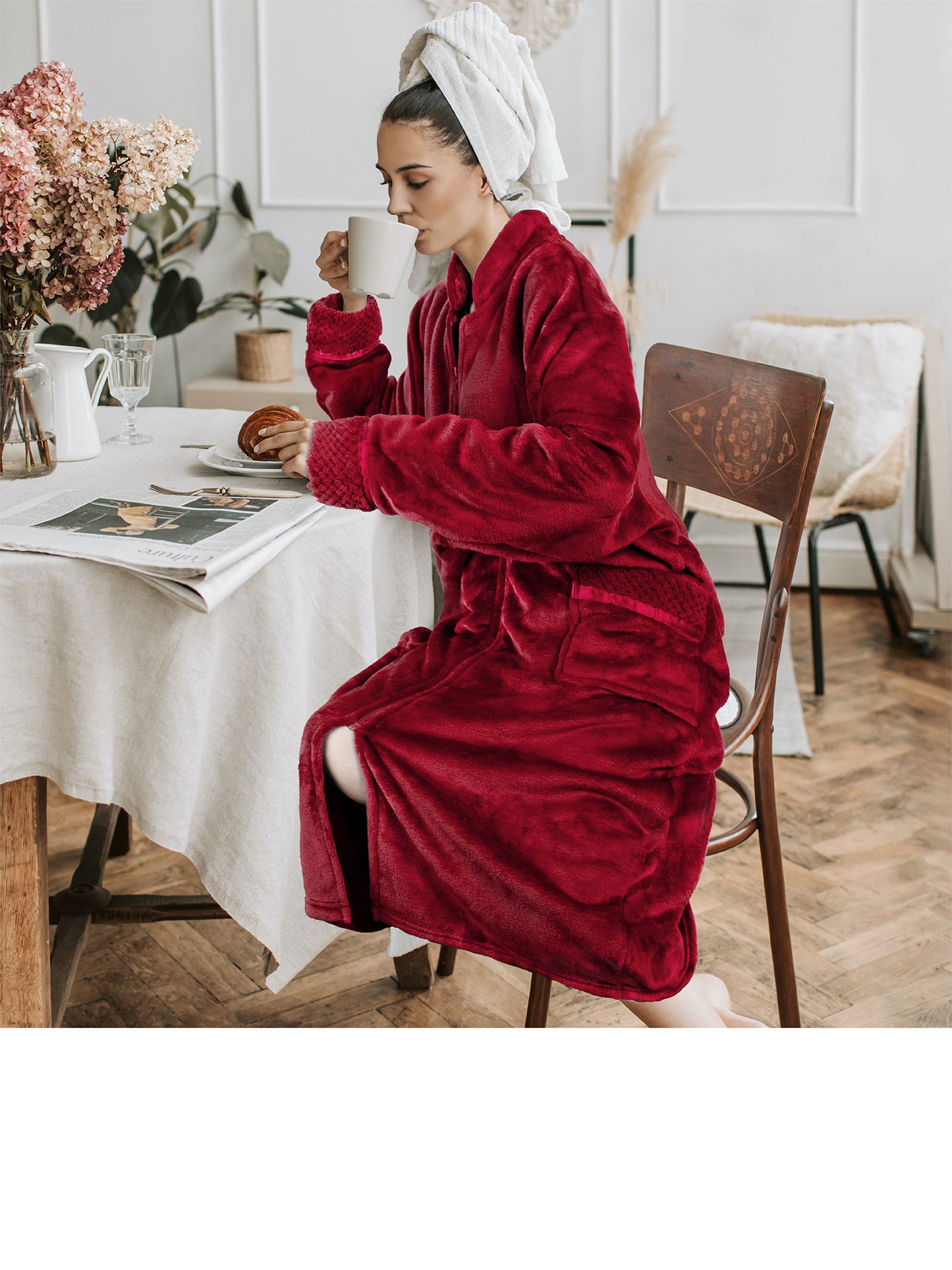 Women's Housecoat Zipper Robe