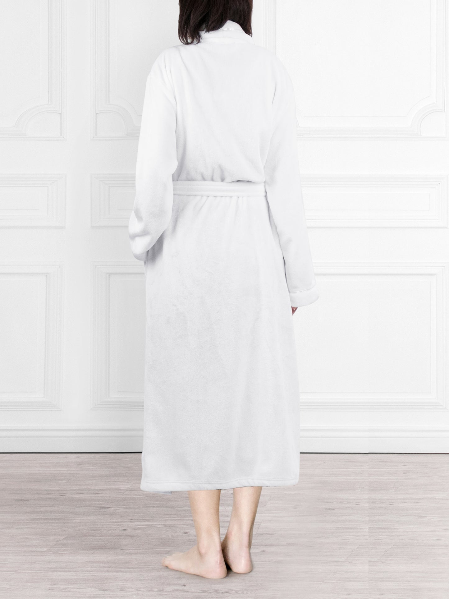 Women's Satin Trim Fleece Robe