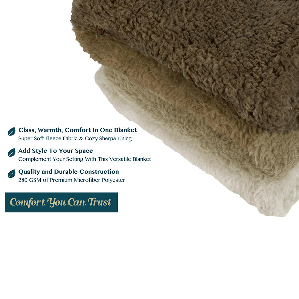 Gradient Ombre Shaggy Sherpa Blanket
