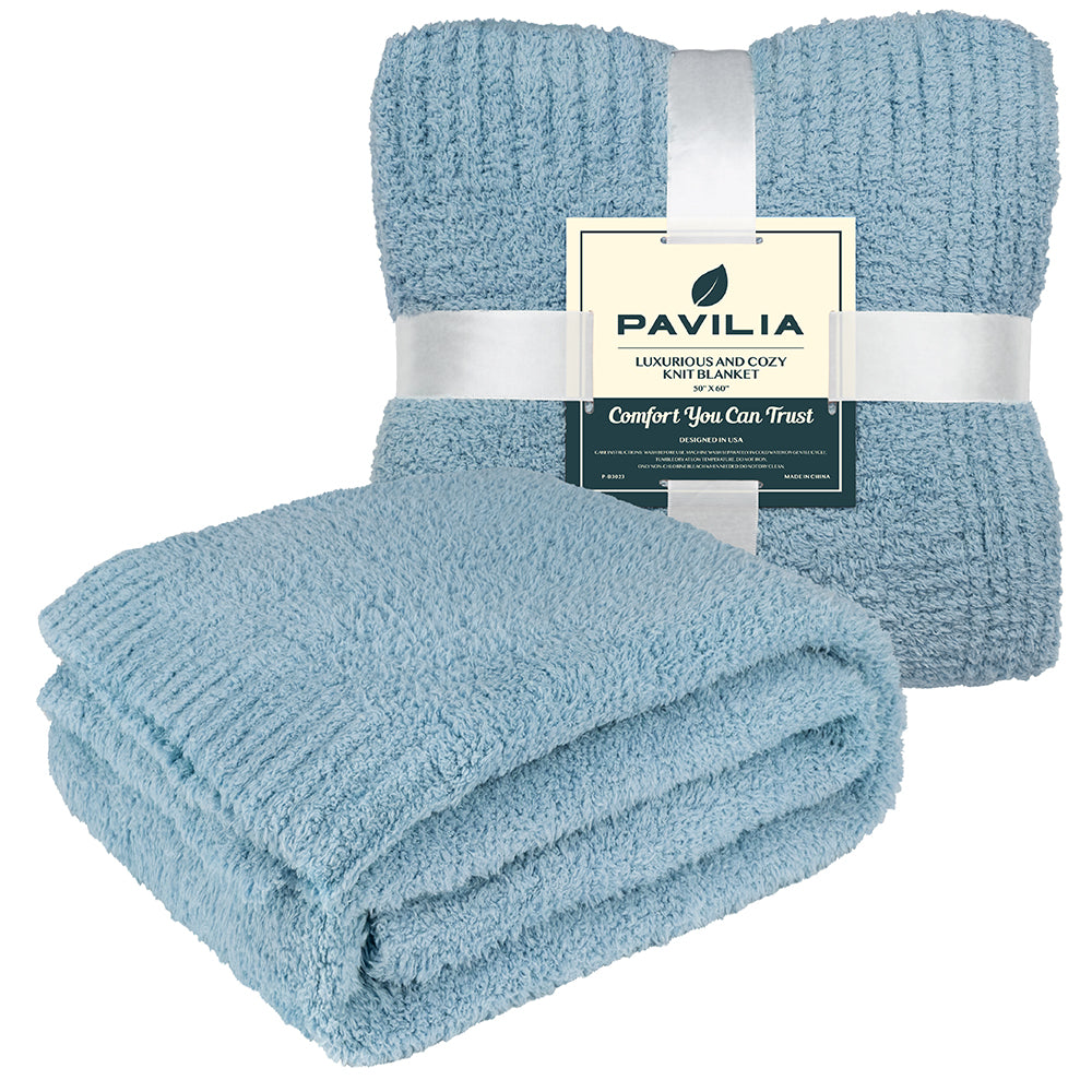 Buttery Soft Fluffy Knit Blanket