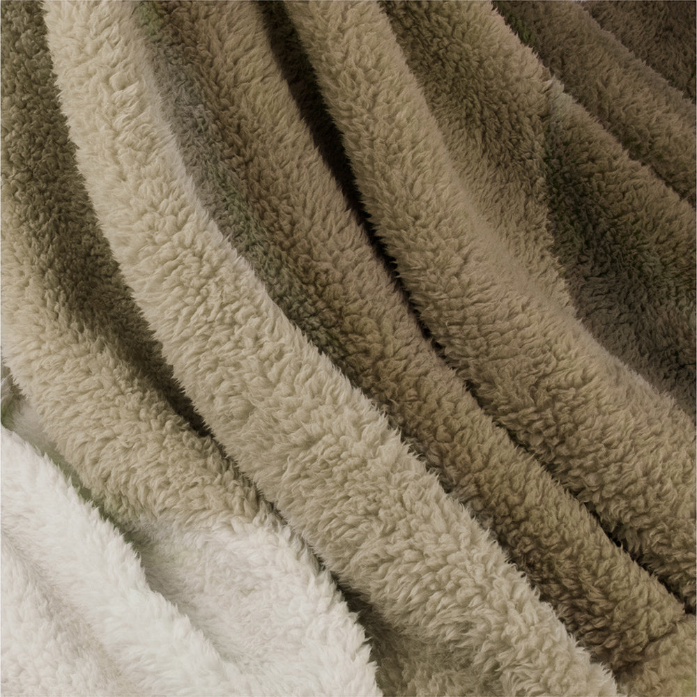Gradient Ombre Shaggy Sherpa Blanket