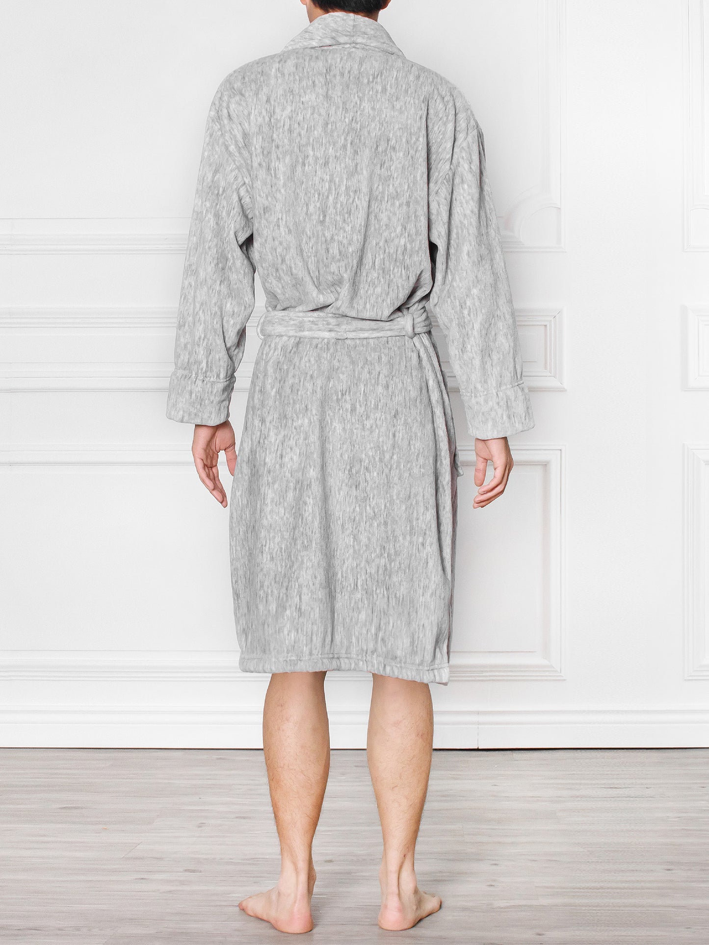 Men's Melange Fleece Robe