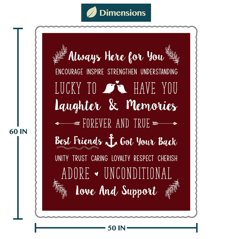 Love and Friendship Throw Blanket