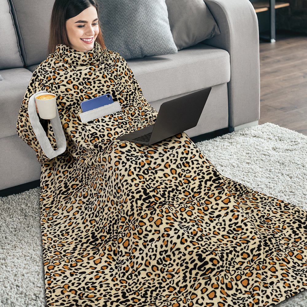 Blanket with Sleeves - Sherpa Trims