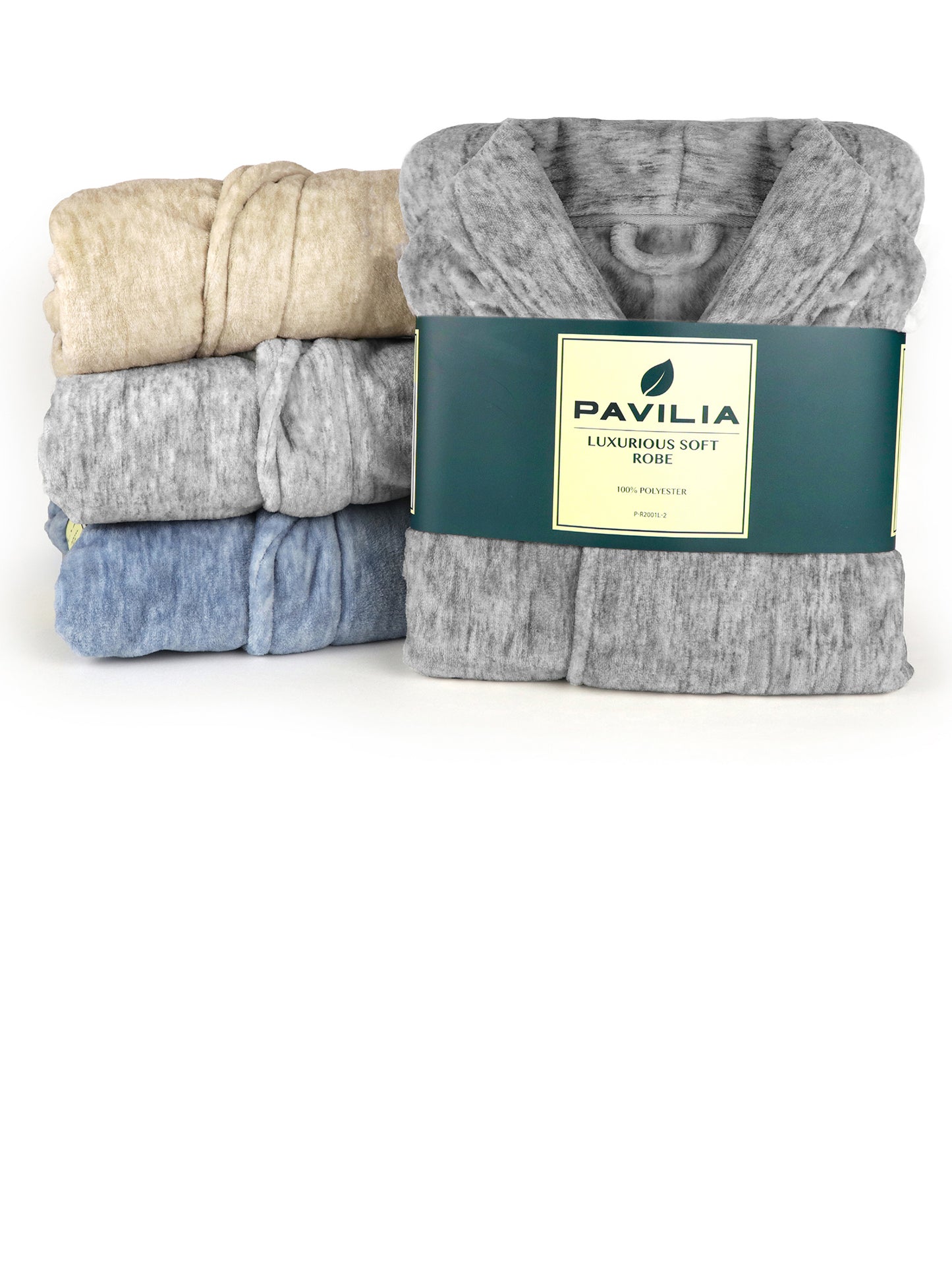 Men's Melange Fleece Robe