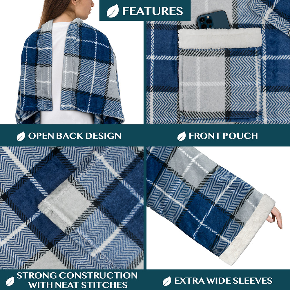 Blanket with Sleeves - Sherpa Trims