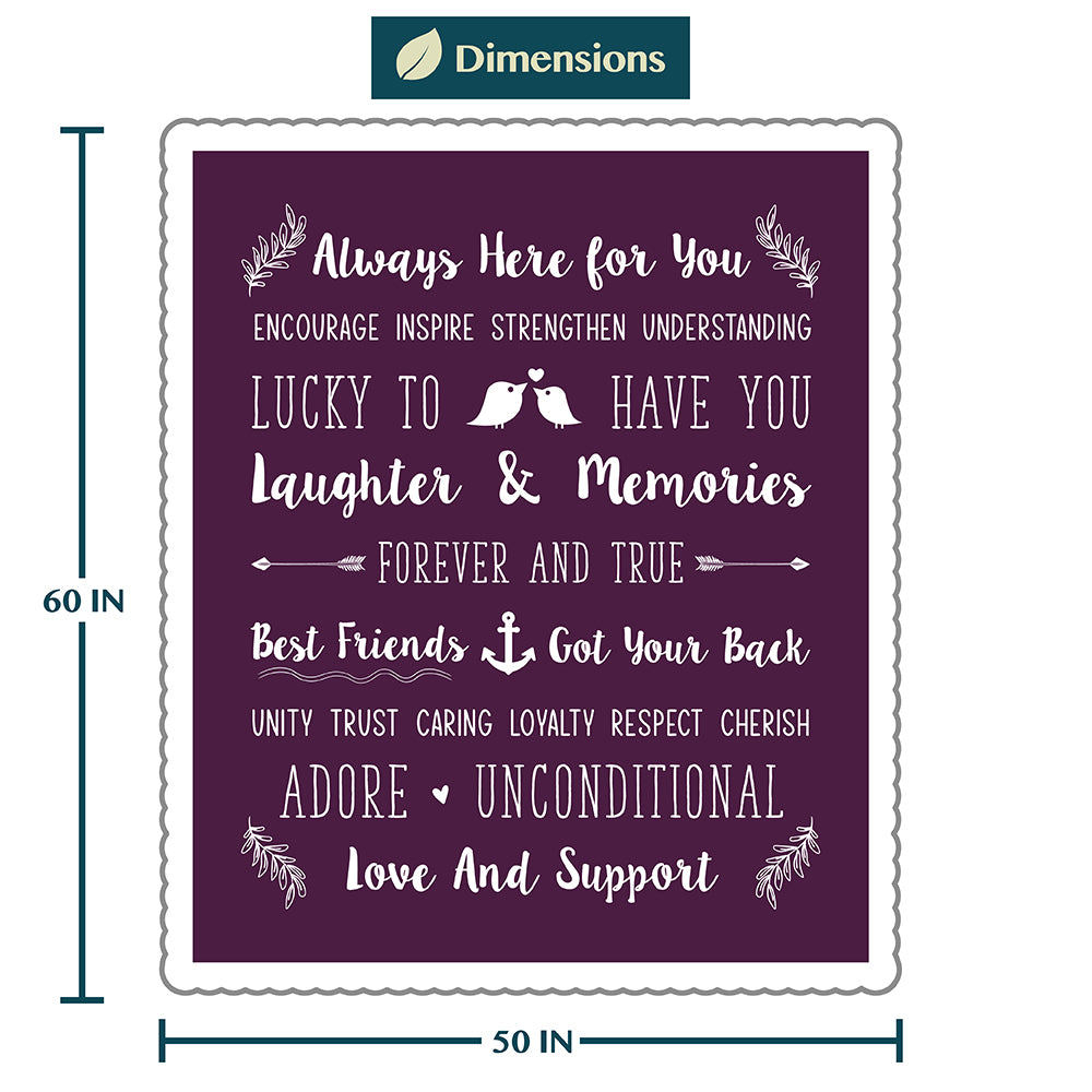 Love and Friendship Throw Blanket