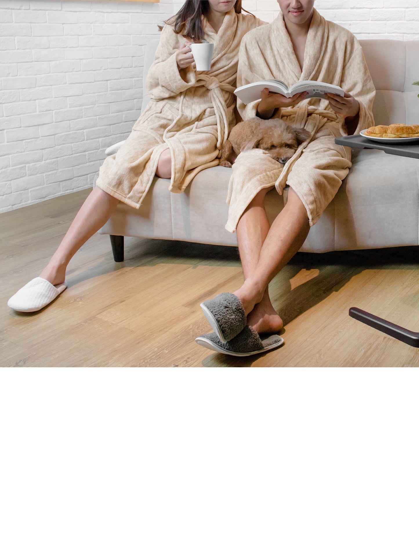 Women's Melange Fleece Robe