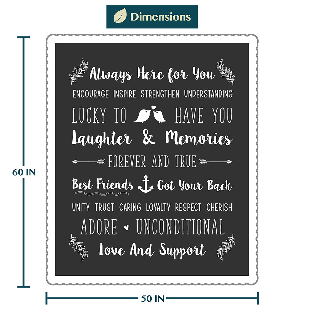 Love and Friendship Throw Blanket