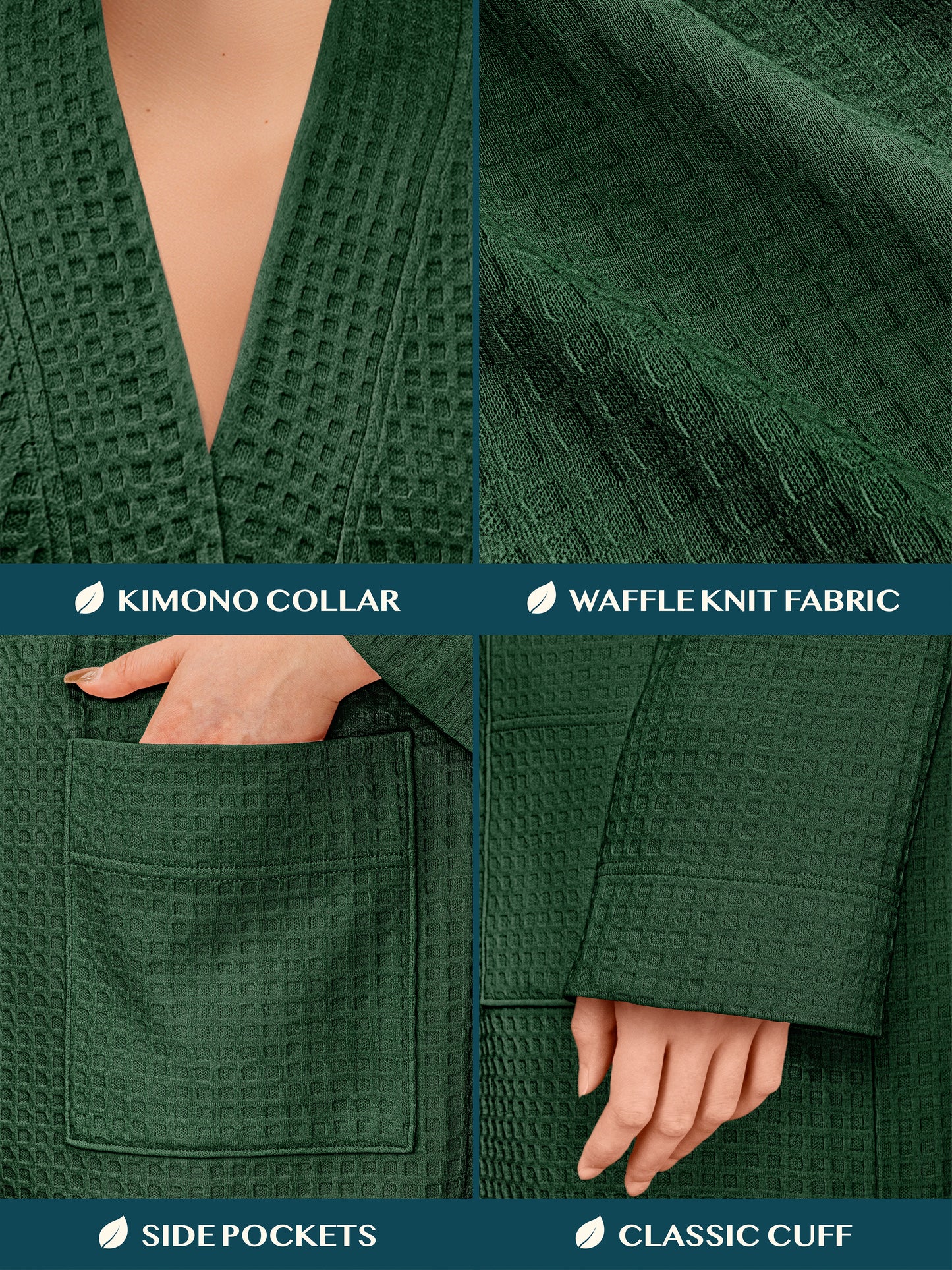 Women's Waffle Texture Knit Robe