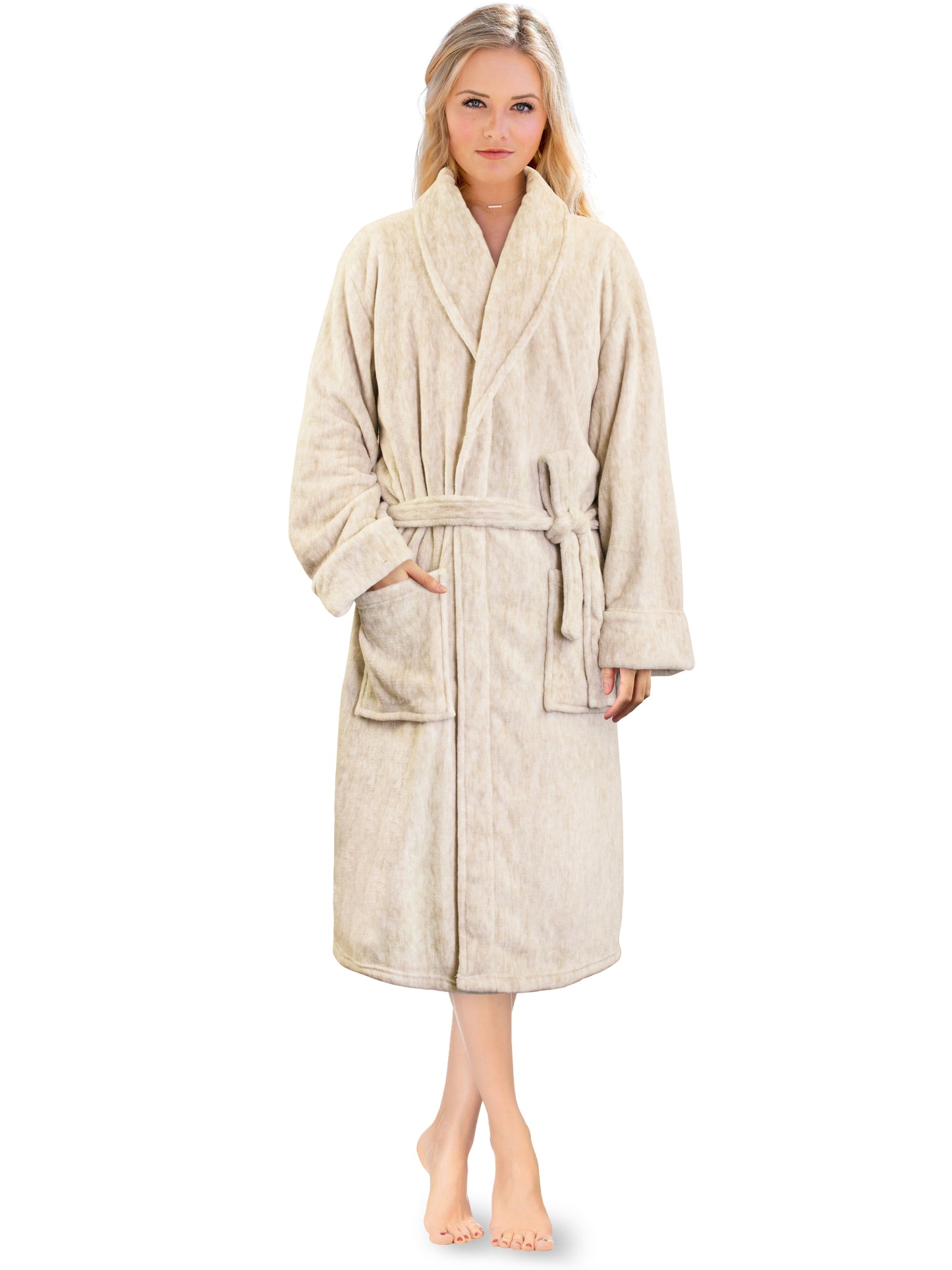 Women's Melange Fleece Robe