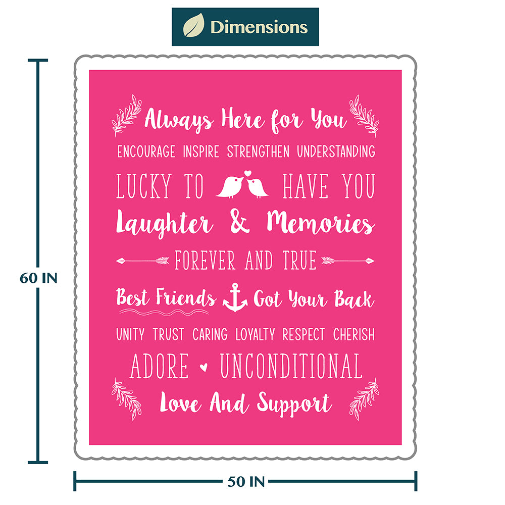 Love and Friendship Throw Blanket