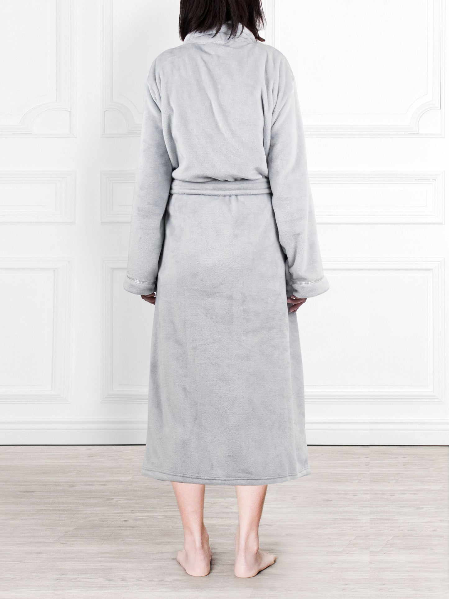 Women's Satin Trim Fleece Robe