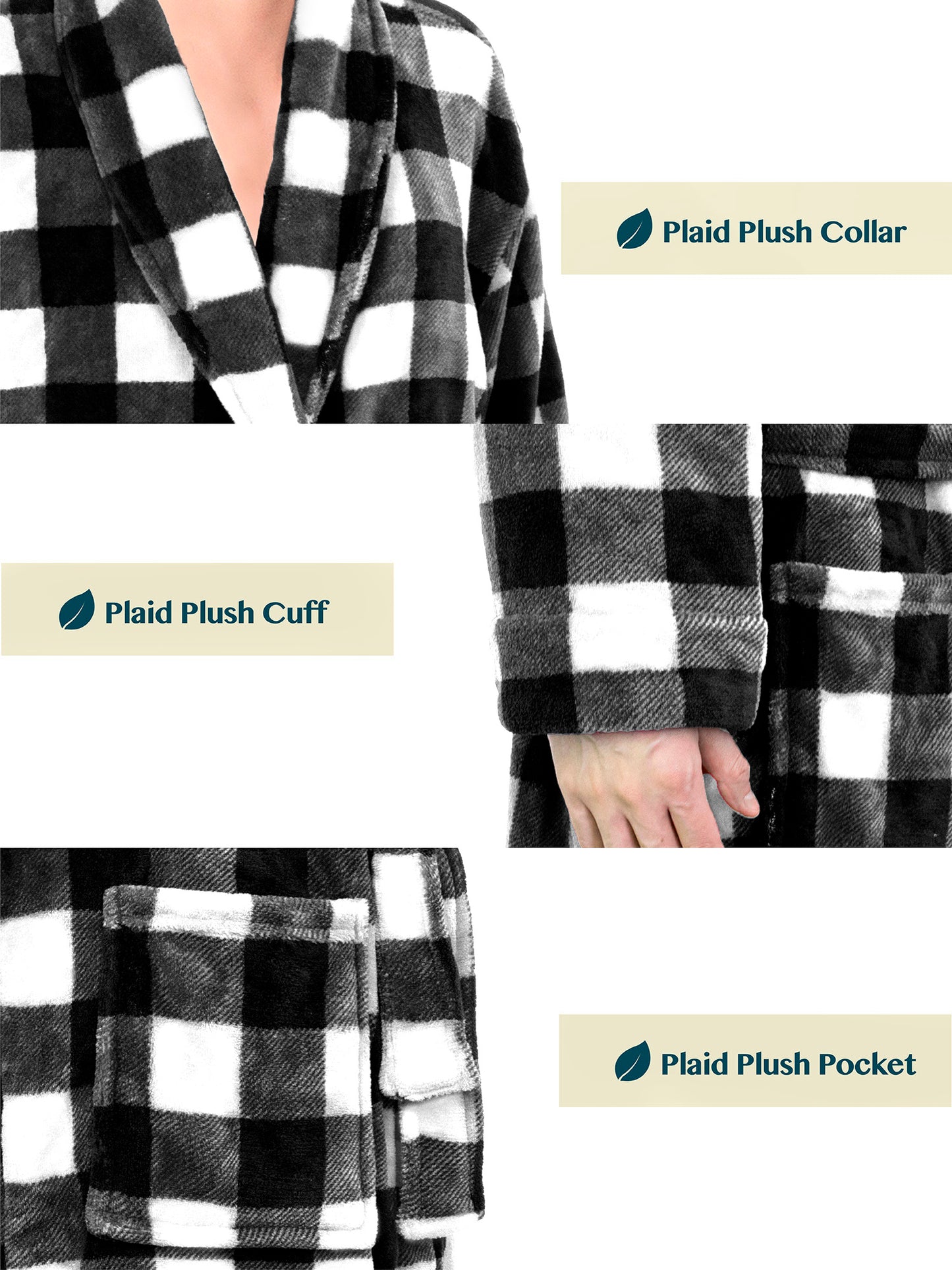 Men's Checkered Robe with Hood