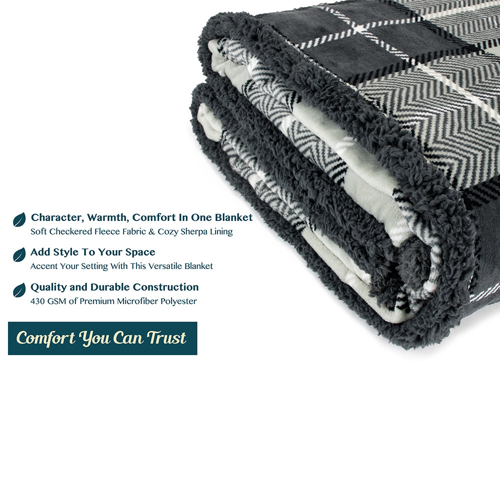 Plaid Sherpa Blanket