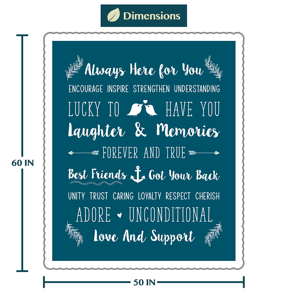 Love and Friendship Throw Blanket
