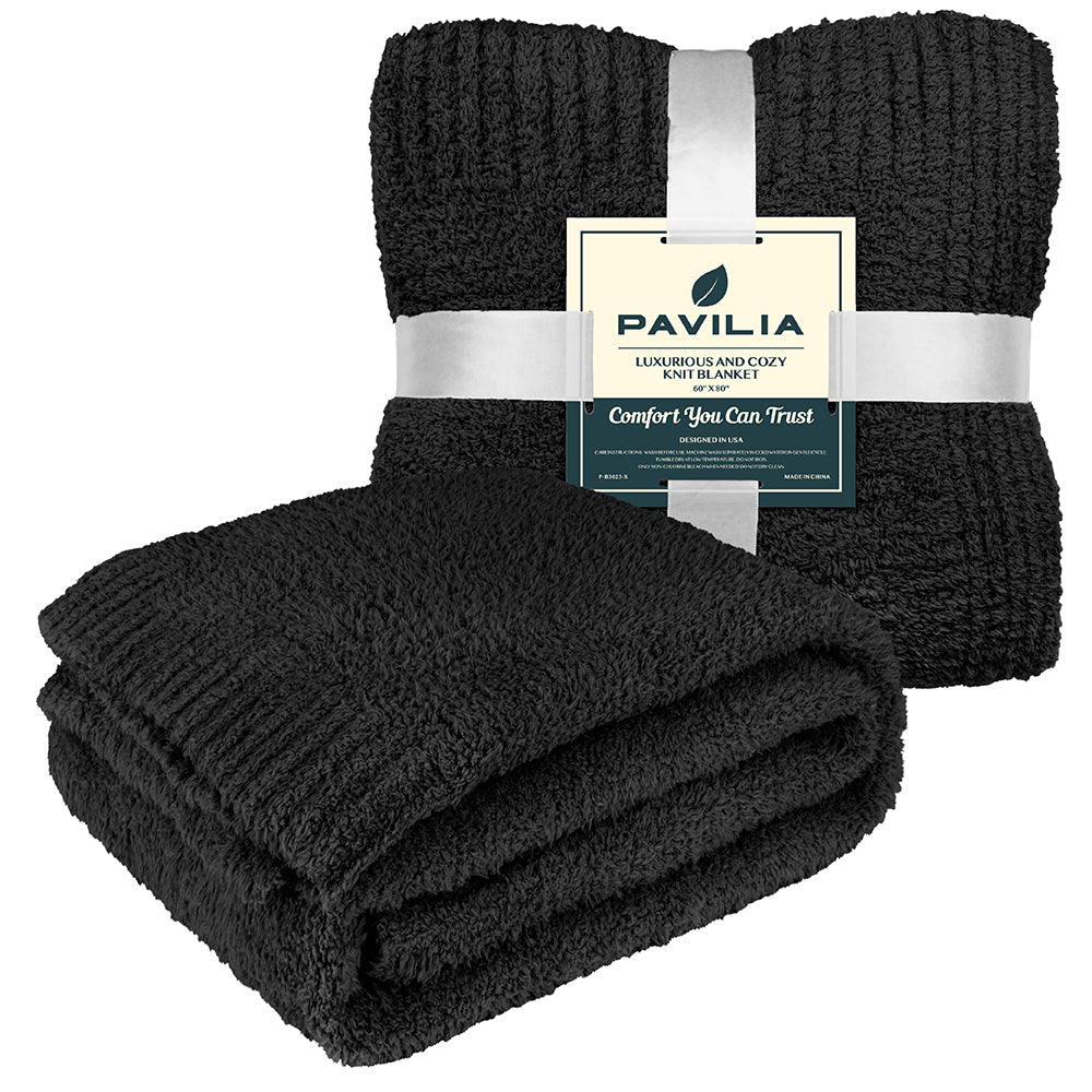 Buttery Soft Fluffy Knit Blanket