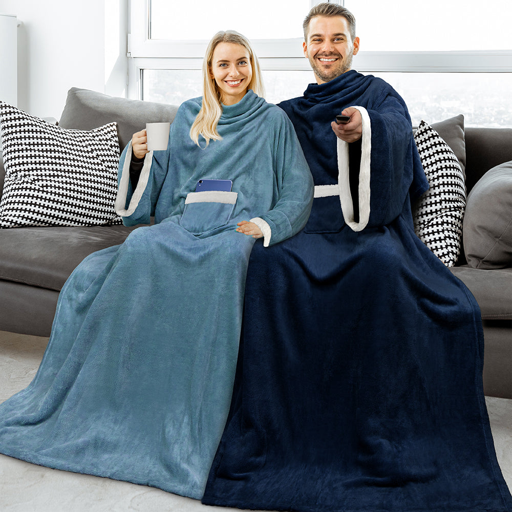 Blanket with Sleeves - Sherpa Trims