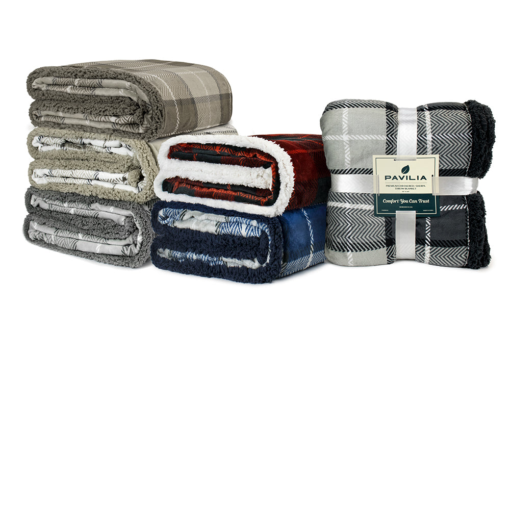 Plaid Sherpa Blanket